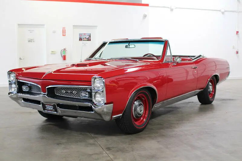 1967 pontiac gto 79255 miles red convertible