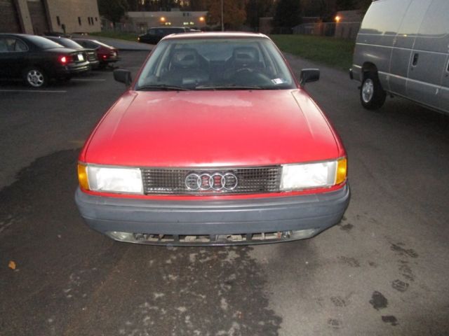 1988 audi 80 quattro red 5 cylinder 5 speed loaded 144,000 miles no reserve !!!!