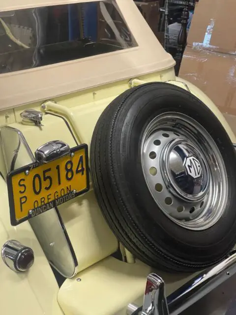 1953 mg td convertible yellow rwd manual brown