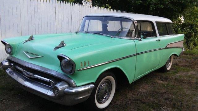 1957 chevrolet bel air nomad 96,640 miles green 2dr station wagon 283 v8 automa