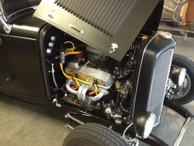 sinister flat black 1932 ford roadster
