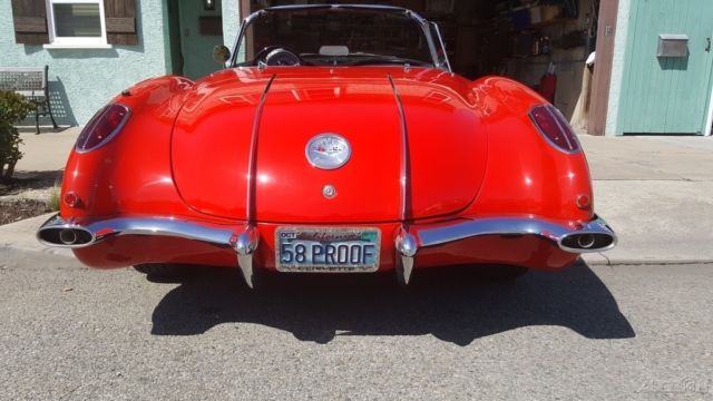 1958 chevrolet corvette convertible used manual muncie "m-22" 4-speed