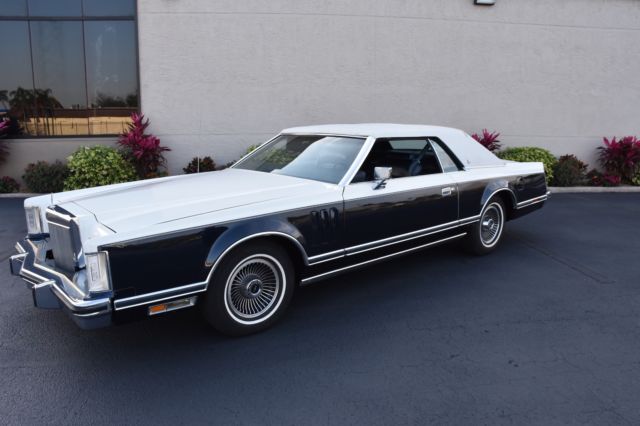 1979 lincoln continental one owner bill blass edition 55k 0 dark blue and white