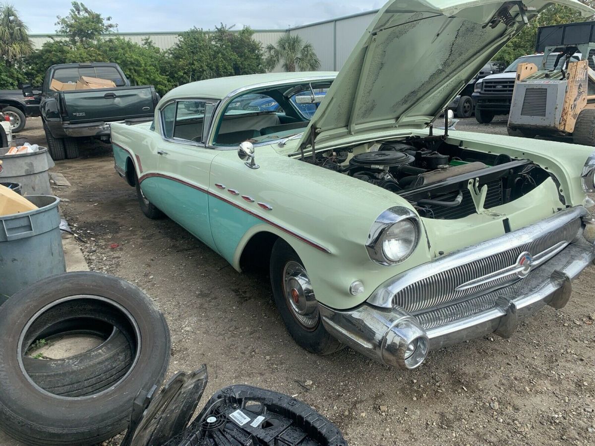 1957 buick super coupe green rwd automatic hard top