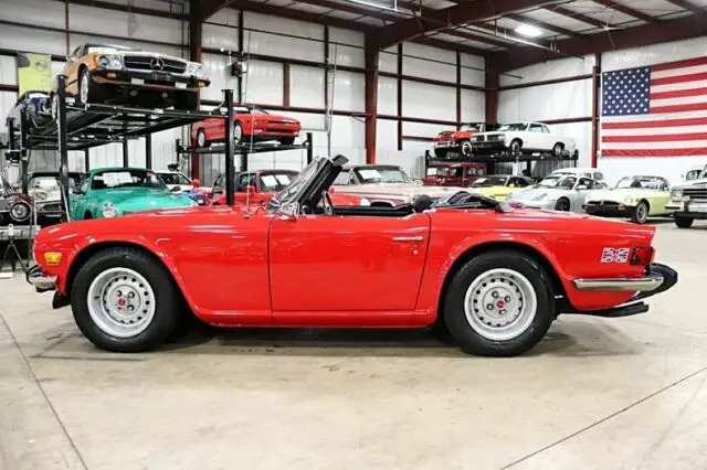 1974 triumph tr6 71308 miles red convertible v6 manual