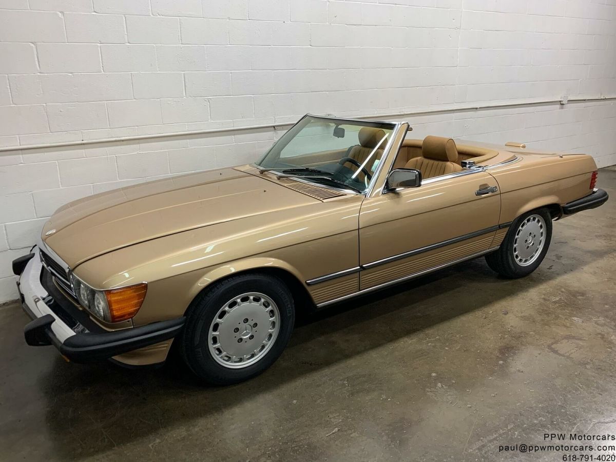 1988 mercedes-benz sl-class 560sl 91,591 miles champagne metallic convertible 8