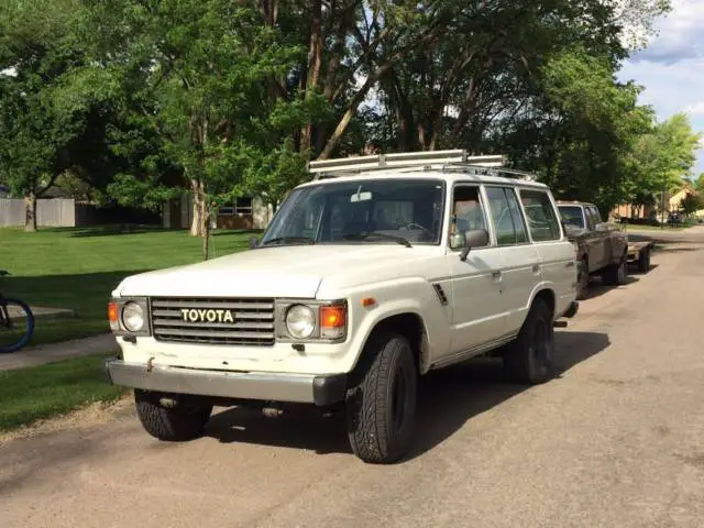 1987 white toyota land cruiser base sport utility 4-door 4.2l rare rust free