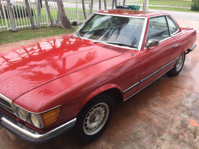 1973 mercedes benz 450sl w107 runs & drives 3rd seat hard top runs project
