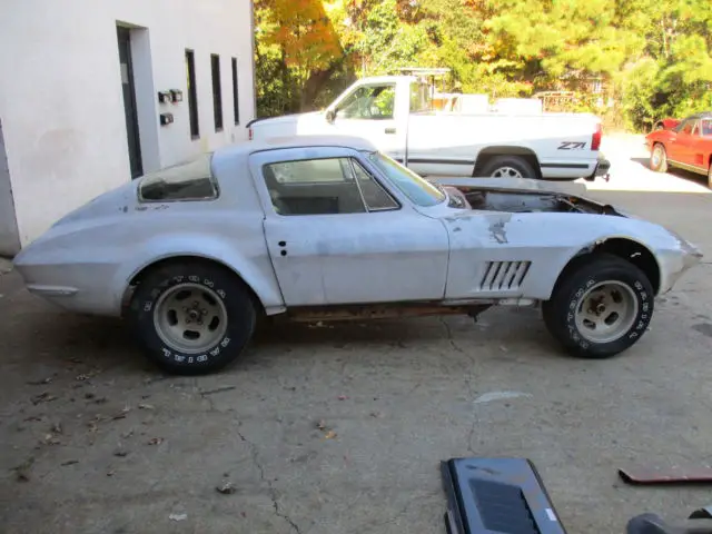 1967 corvette sport coupe ex 435 4 speed project car side exhaust power brakes!!