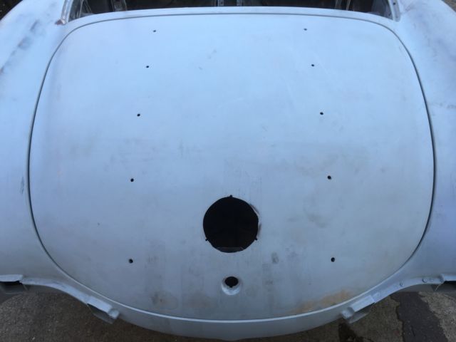 1958 corvette project car nice body and frame factory black car!!!