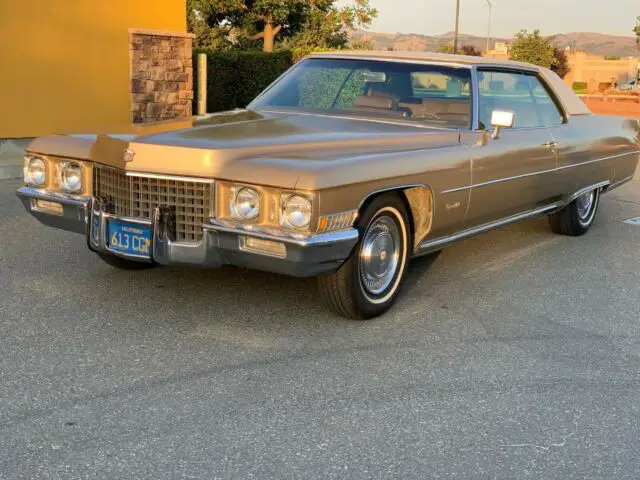 1971 cadillac deville 163k miles duchess gold coupe 472cid v8 auto