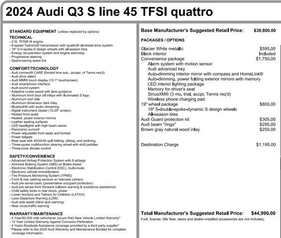 2024 audi q3 s line premium
