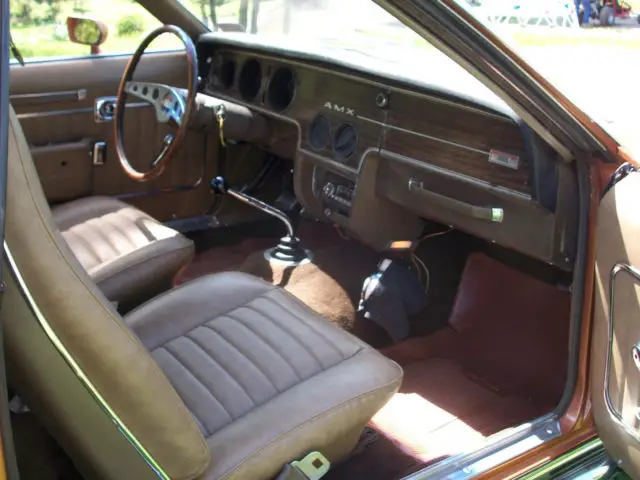 1970 amc amx - 66,000 miles - 4 speed manual - 360 motor - bittersweet orange
