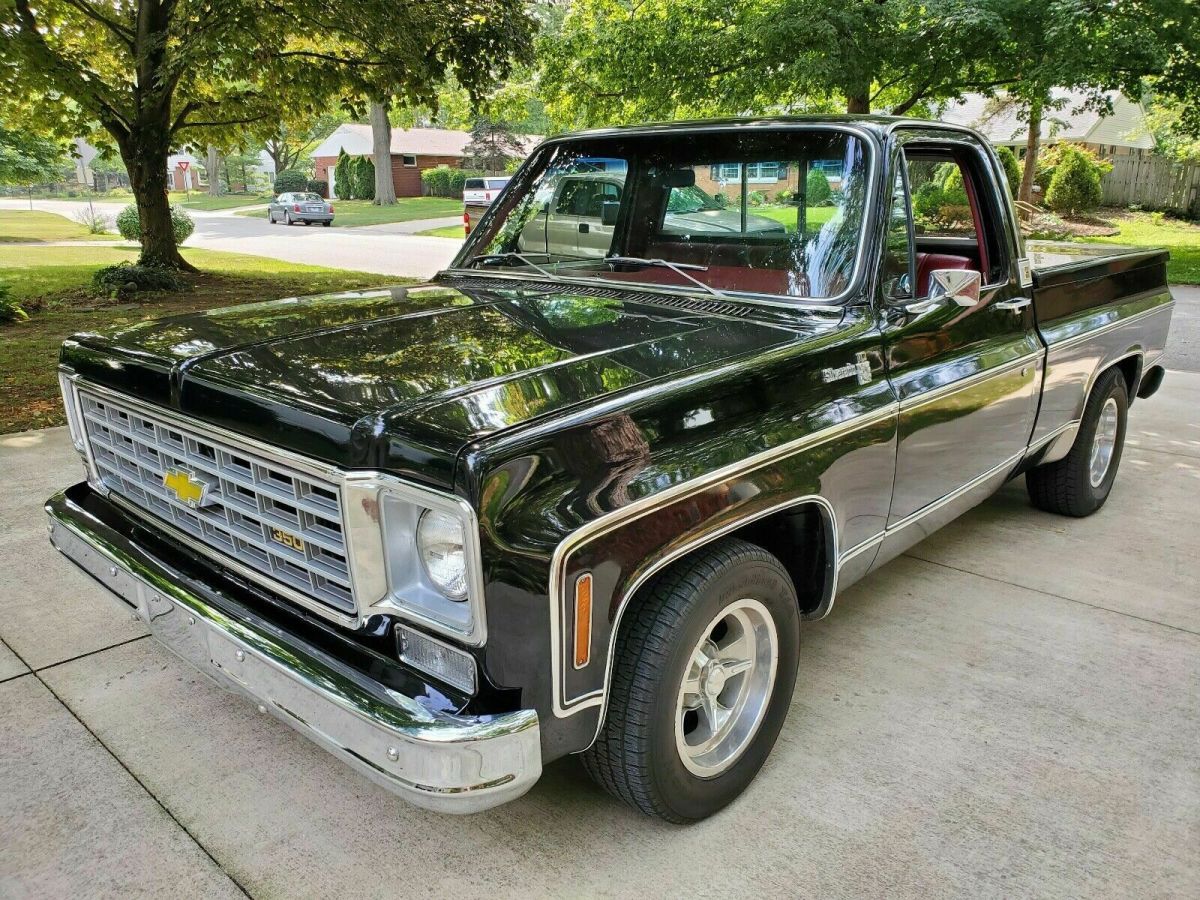 1975 chevrolet silverado pickup black rwd automatic