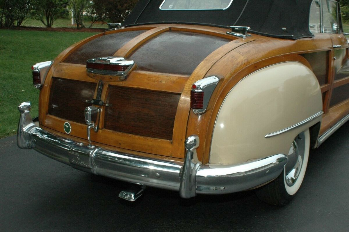 1948 chrysler town & country woodie convertible! rare all original barn find!