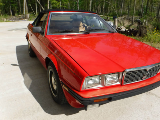 1986 maserati spyder biturbo - only 36 k miles, red and ready to drive anywhere!
