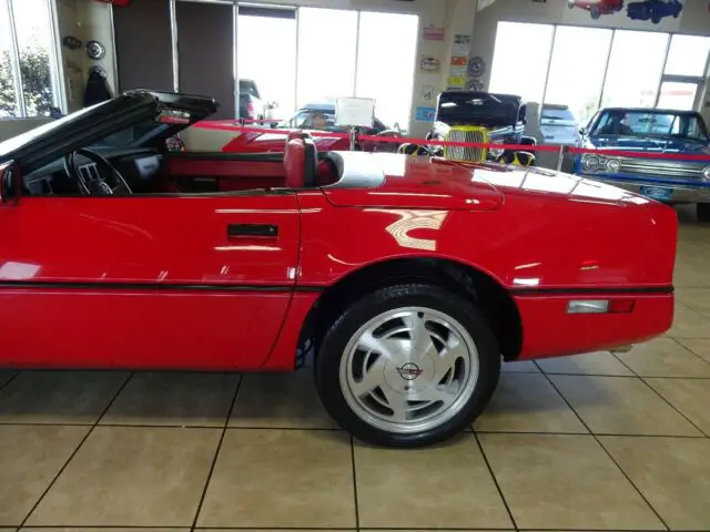1989 chevrolet corvette convertible 104577 miles red 5.7l v8 ohv 16v automatic
