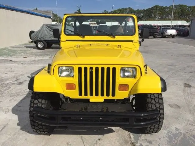 1987 jeep wrangler yj s 1 yellow 4.2l l6 ohv 12v 5 speed