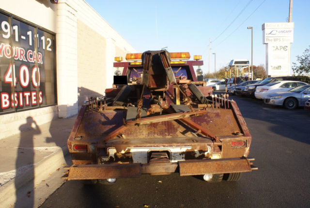 1991 ford tow truck 7.3l turbo diesel 5-speed manual wheel dollies