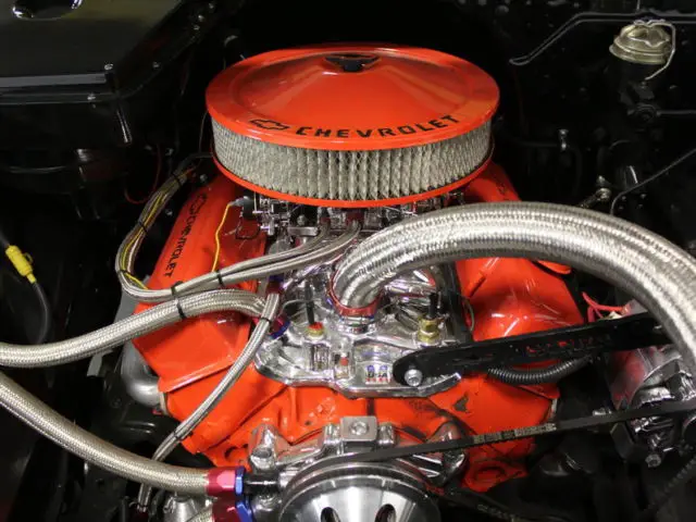 nice custom build, #'s matching 283ci motor, corvette yellow, detailed engine