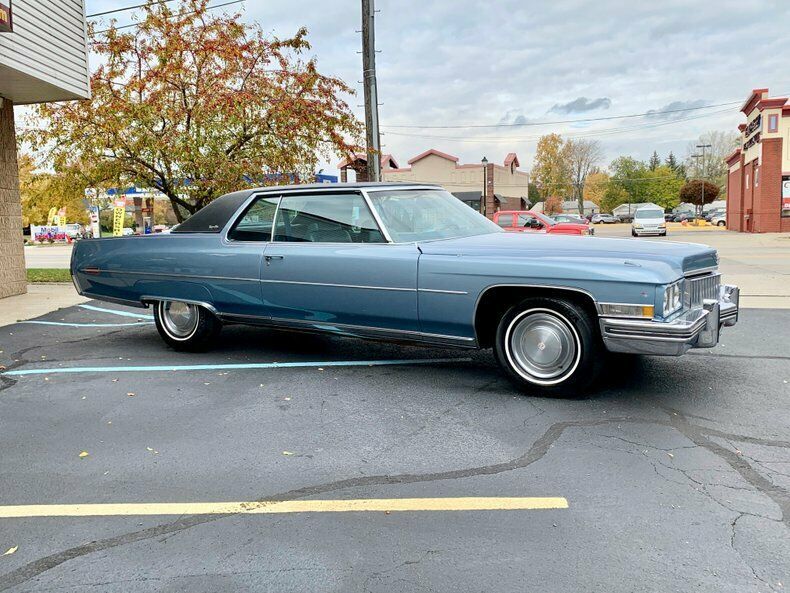 1973 cadillac coupe deville blue 472ci v8 3 speed automatic