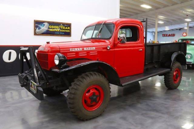 1946 dodge power wagon 4 x 4 19 miles red and black pickup truck flathead inline