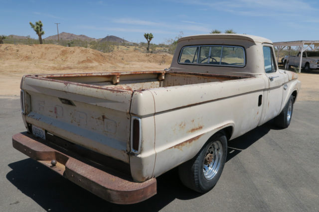 1965 ford f-250 390 v8 clean california truck, original patina, runs and drives
