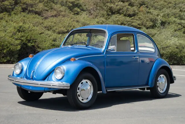 1968 volkswagen beetle no trim field 86689 miles blue sedan autostick