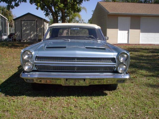 1966 mercury comet cyclone convertible ice blue poly with white top