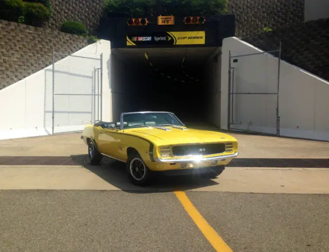 1969 camaro 396/375 rs ss l-89 convertible rotisserie restored daytona yellow