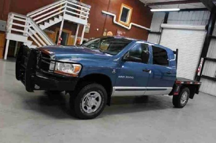 109k) 6 speed manual mega cab 2500 5.9l cummins diesel 4x4 flat bed ram 2006 in houston, tx