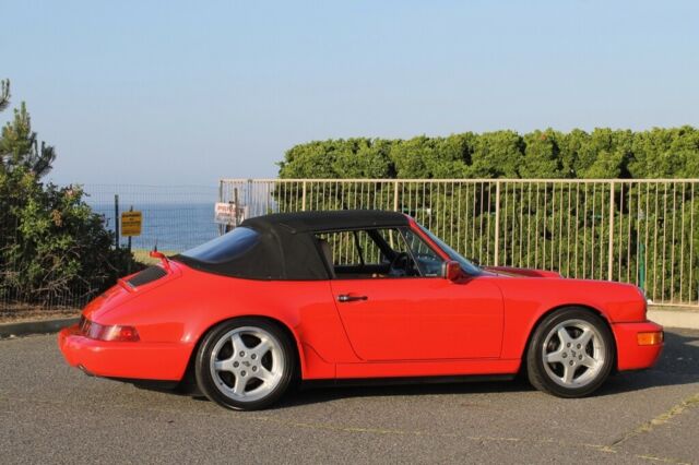 1990 porsche 911 31477 miles, 31477 miles guards red convertible h6 3.6l manual