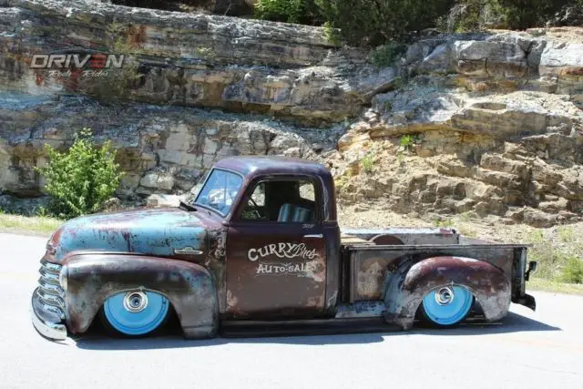 1952 chevy 3100 rat rod pickup,restomod,454ci,ac,pdb,ps,air ride,bagged,hot rod!