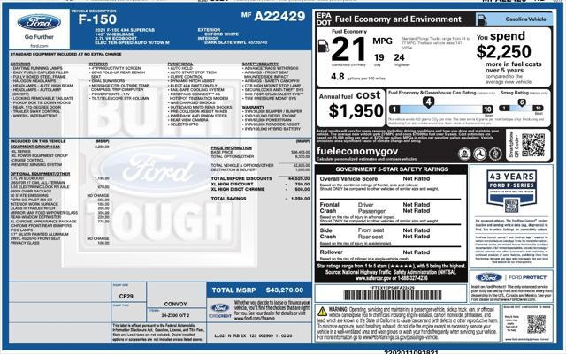 2021 ford f-150 xl