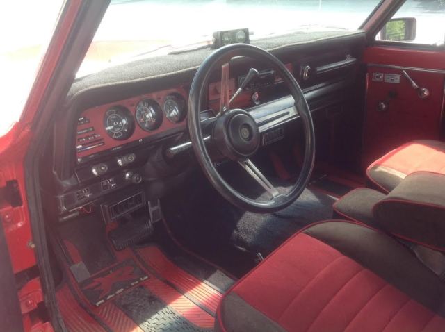 1980 jeep cherokee chief widetrack s, red exterior w/ red & black interior