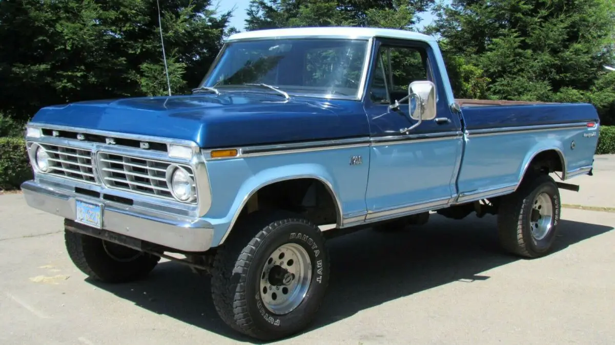 1973 ford ranger xlt factory high boy 4x4 diesel swap original paint! zero rust!