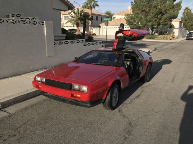 no reserve 1981 dmc delorean 30k original miles rare red from dealer automatic