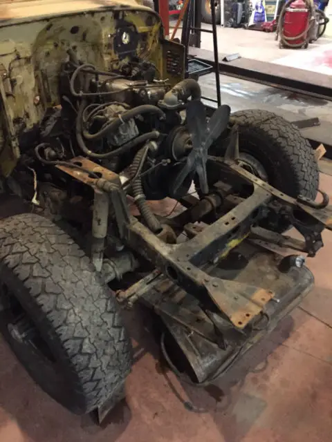 1977 toyota landcruiser fj45 pickup rolling chassis and driveline