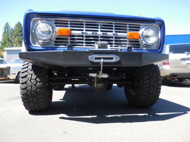 1976 ford bronco over 50 k spent 302 at tbi vintage air ps pdb "midnight blue"