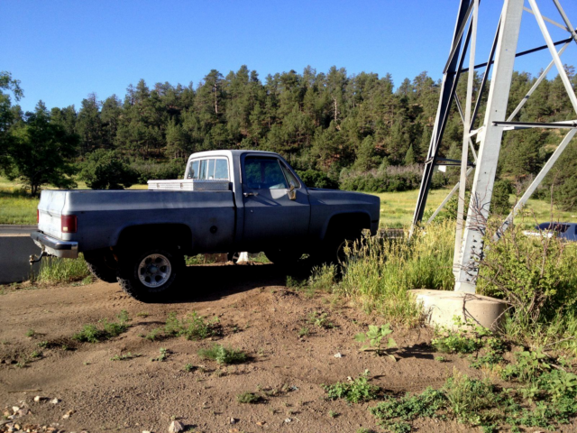 1977 k10 chevy short bed rust free 6" lift 33x12.50 mud tires with no motor
