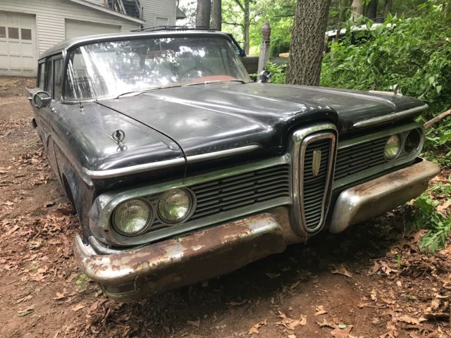 1959 ford edsel villager station wagon barn find,rat rod