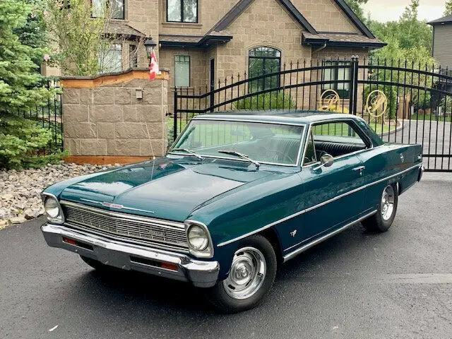 no reserve 1966 chevrolet nova custom 383 stroker tropic turquoise hardtop