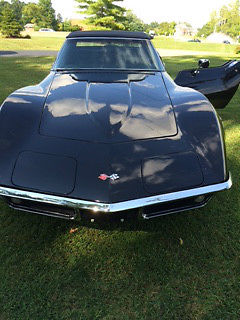 1969 corvette convertible black california car and loaded with options
