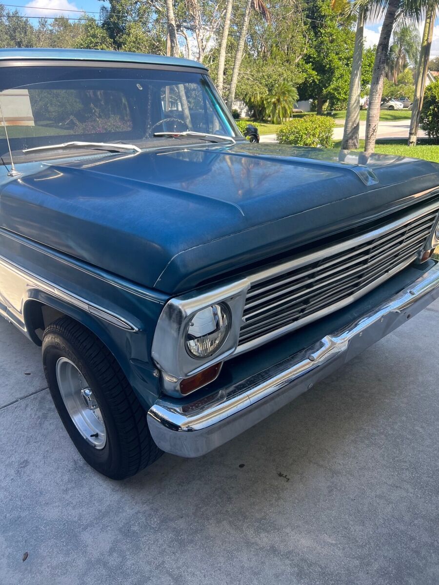 1969 ford f100 blue rwd automatic