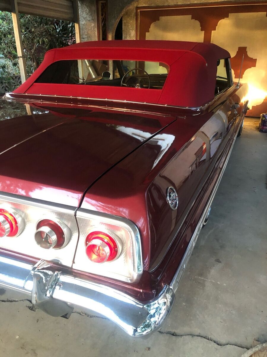 1963 chevrolet impala red ss