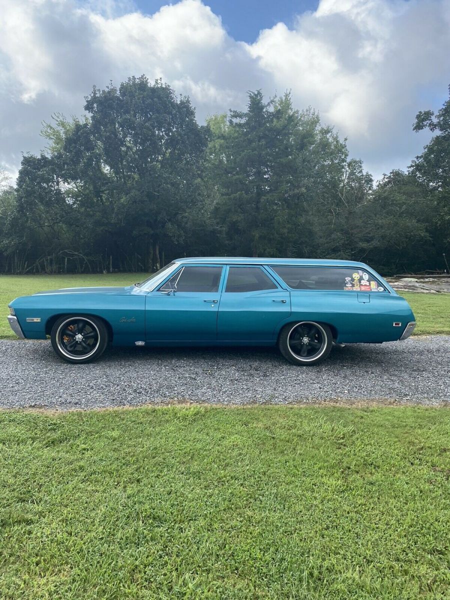1968 chevrolet bel air wagon ls 6.2 restomod blue rwd automatic ls swapped