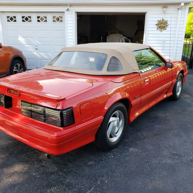 1989 asc/mclearn convertible mustang red