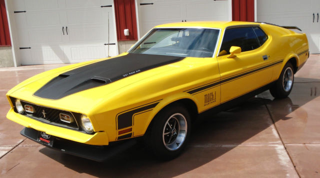 1972 ford mustang mach i fastback 351 cleveland one owner numbers matching car