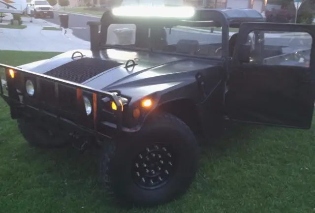 1990, satin black, humvee, military hmmwv, hummer, h1, m998 street legal humvee!