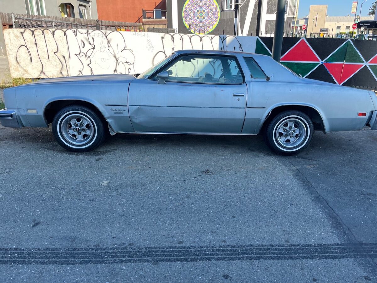 1977 oldsmobile cutlass supreme brougham coupe blue rwd automatic